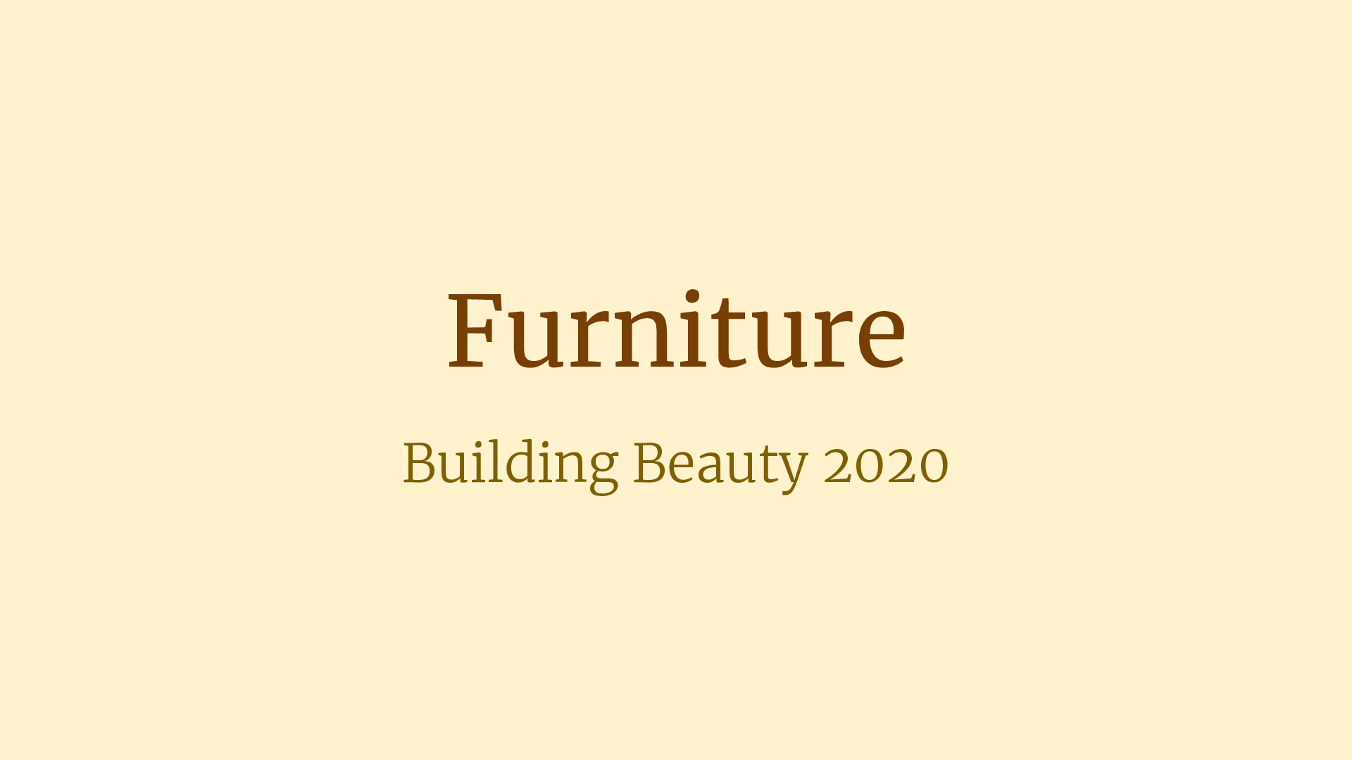 Furniture presentation